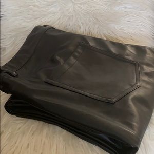 faux leather black skinny pants . Sz 2x
